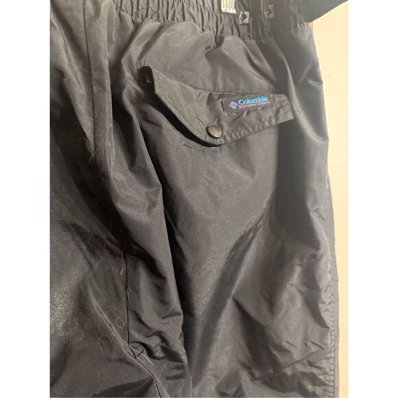 Vintage Columbia Black Elastic Waist Waterproof Wind Hiking Rain Pants XXL - Picture 4 of 8